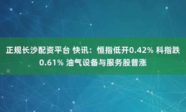 正规长沙配资平台 快讯：恒指低开0.42% 科指跌0.61% 油气设备与服务股普涨